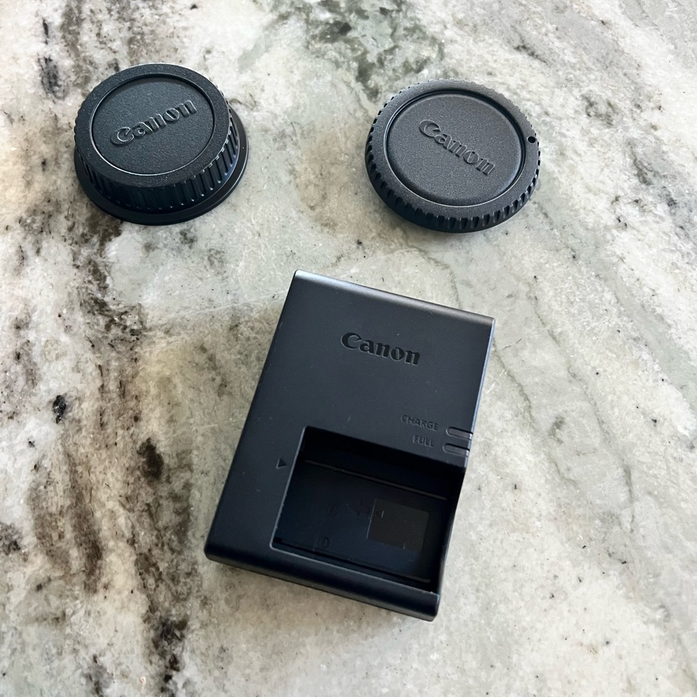 Canon Charger & Lens Caps